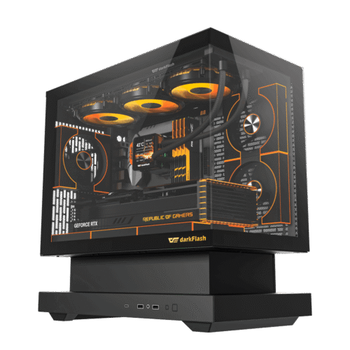 Darkflash Floatron F1 Black mATX Panoramic Floating Design Gaming Case USB Type-C - Darkflash Floatron F1 Black