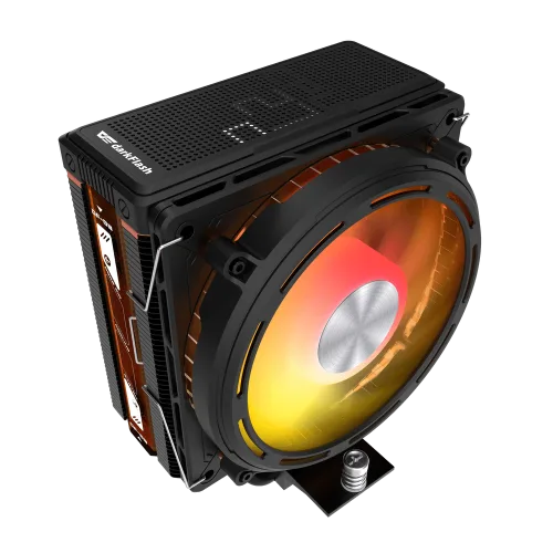 Darkflash E400 Plus Top Black ARGB CPU Air Cooler Digital Temp Display 4 Heat Pipes - Darkflash E400 Plus Top