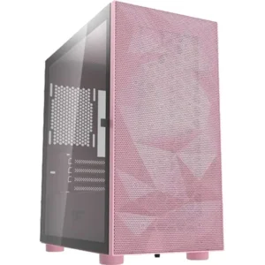 Darkflash DLM21 Mesh Pink mATX Gaming Case Hinged Tempered Glass - Darkflash DLM21 Pink
