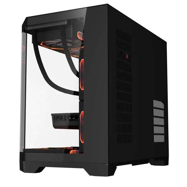 Coolman Spectra M-ATX / ITX PC Case Dual Chamber with Customizable LCD Screen