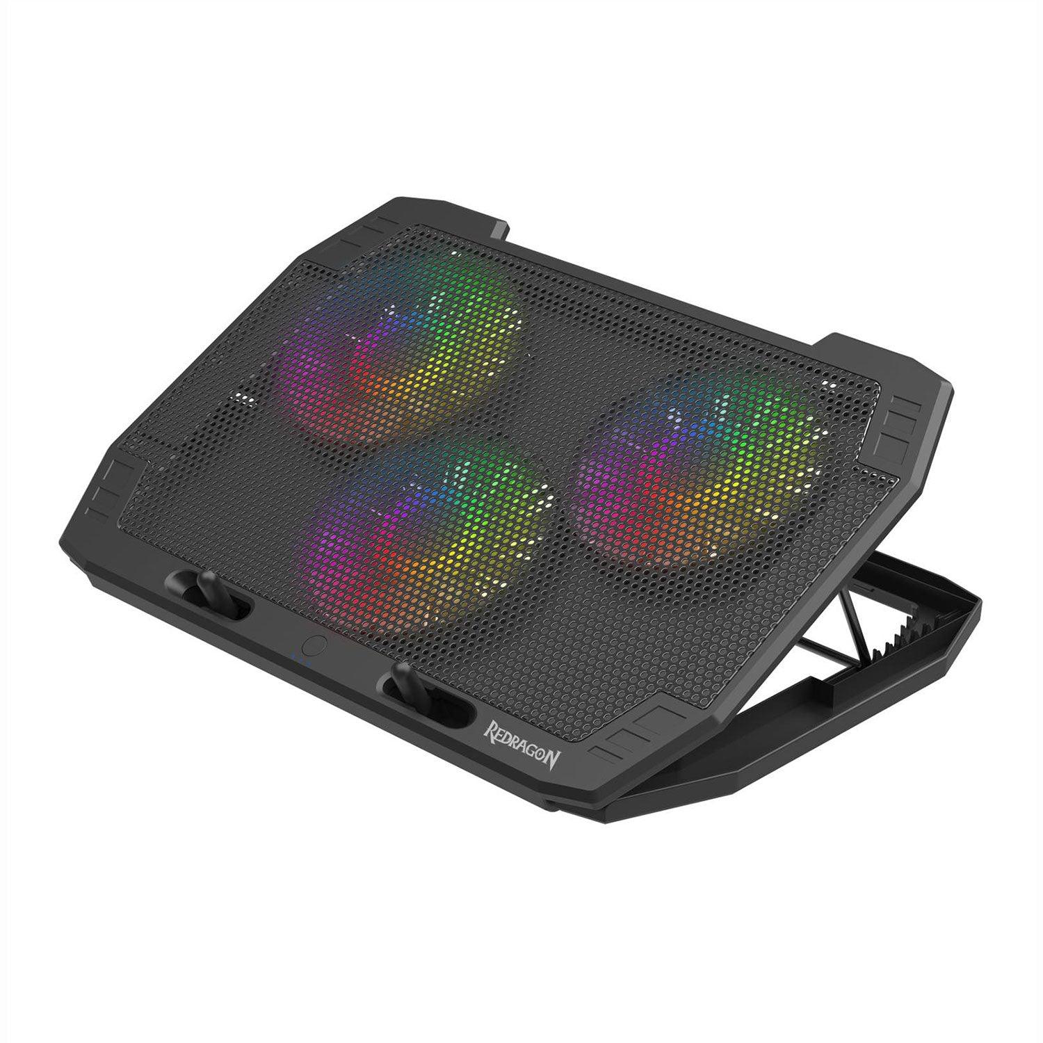 Redragon Ingrid Laptop Cooler RGB 3 Fans 17-inch Support – RD GCP511...