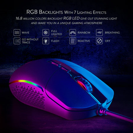 55-100-011_05_450x450 Redragon Invader Wired Gaming Mouse 10000 DPI RGB Rapid Fire Button - Redragon INVADER RD M719-RGB