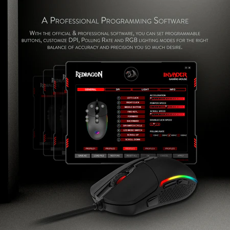 55-100-011_06_450x450 Redragon Invader Wired Gaming Mouse 10000 DPI RGB Rapid Fire Button - Redragon INVADER RD M719-RGB