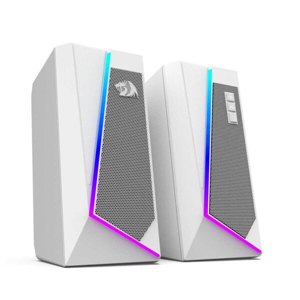6950376717757_1600x Redragon Anvil White 2.0 Channel RGB Desktop Speakers Touch Control Enhanced Bass - Redragon ANVIL WHITE RD GS520