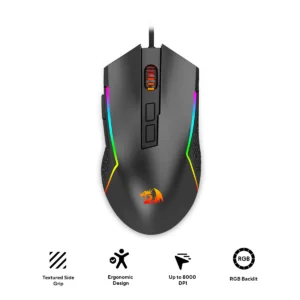 Redragon Trident Lite Wired Gaming Mouse 8000 DPI RGB Ergonomic - Redragon TRIDENT LITE RD M613-RGB