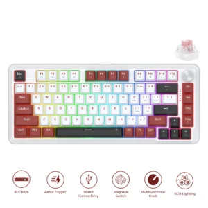 Redragon Stormhunter 75% Wired Mechanical Gaming Keyboard Magnetic Switch Rapid Trigger 8000Hz RGB - Redragon STORMHUNTER RD K721WRB-RGB-M