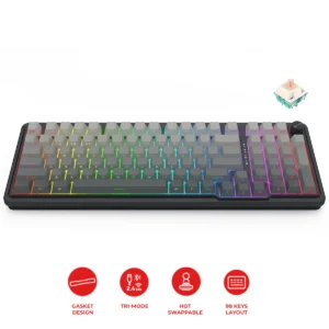 Redragon Eisa Pro 96% Side Print Tri-Mode Wireless Mechanical Keyboard Gasket Mount RGB - Redragon EISA PRO RD K686SP-RGB-PRO
