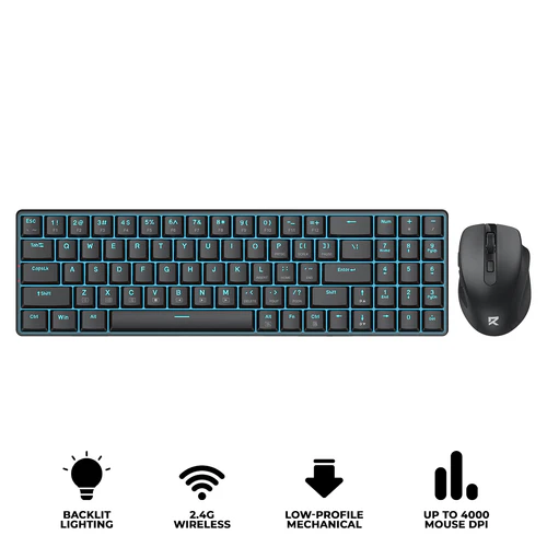 Redragon BS-8773 Wireless Mechanical Keyboard and Mouse Combo 75% Layout Low Profile - Redragon RD BS-8773