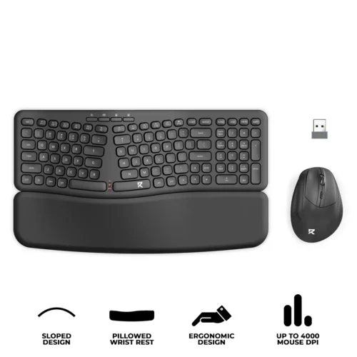 Redragon BS-7162MAX Ergonomic Wireless Keyboard and Vertical Mouse Bundle 4000 DPI - Redragon RD BS-7162MAX