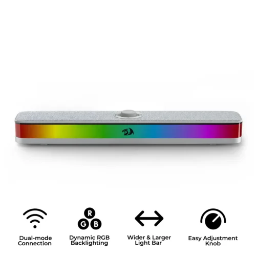 Redragon Neo RGB Grey Soundbar Bluetooth/Wired 10W Power - Redragon NEO RGB GREY RD GS515G