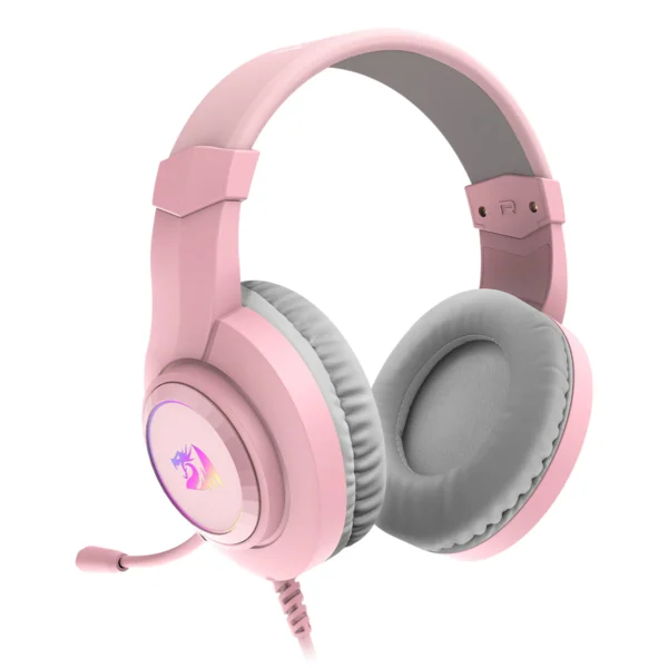 Redragon Hylas Pink Virtual 7.1 Surround Sound USB Gaming Headset RGB 50mm Drivers - Redragon HYLAS RD H371P-RGB