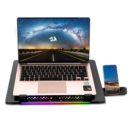 Redragon Ivy Laptop Cooler 5 Fans Aluminum Panel RGB 15.6 Support - RD GCP500