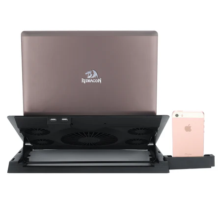Redragon Ivy Laptop Cooler 5 Fans Aluminum Panel RGB 15.6 Support - RD GCP500