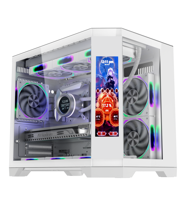 Coolman Spectra M-ATX / ITX PC Case Dual Chamber with Customizable LCD Screen