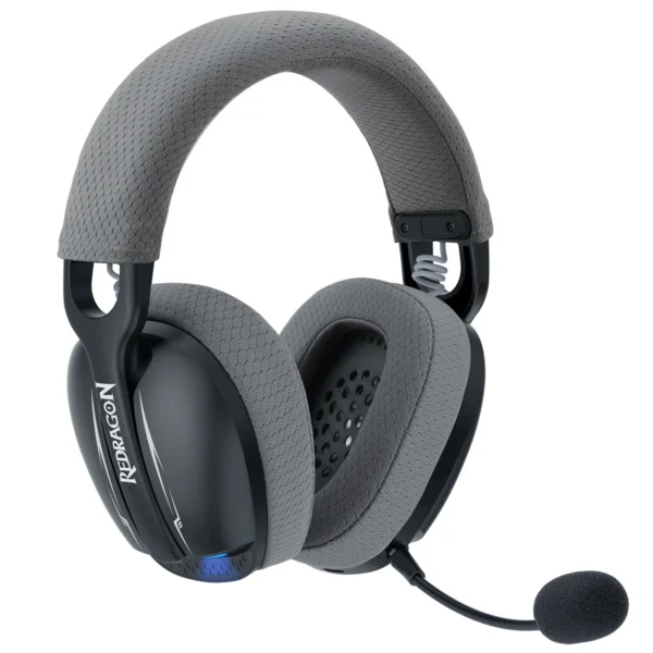 Redragon Skuld Pro Black/Gray Tri-Mode Wireless Gaming Headset 7.1 Surround 53mm Drivers - Redragon SKULD PRO RD H878BG