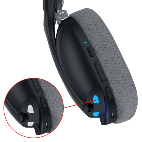 Redragon Skuld Pro Black/Gray Tri-Mode Wireless Gaming Headset 7.1 Surround 53mm Drivers - Redragon SKULD PRO RD H878BG