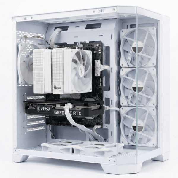 Glint | AMD Ryzen 7 8700F Mid-Range Gaming PC with RTX 3060 12GB, 32GB DDR5 RAM, 1TB NVMe SSD - Ideal for 1080p Gaming, Video Editing, and Content Creation