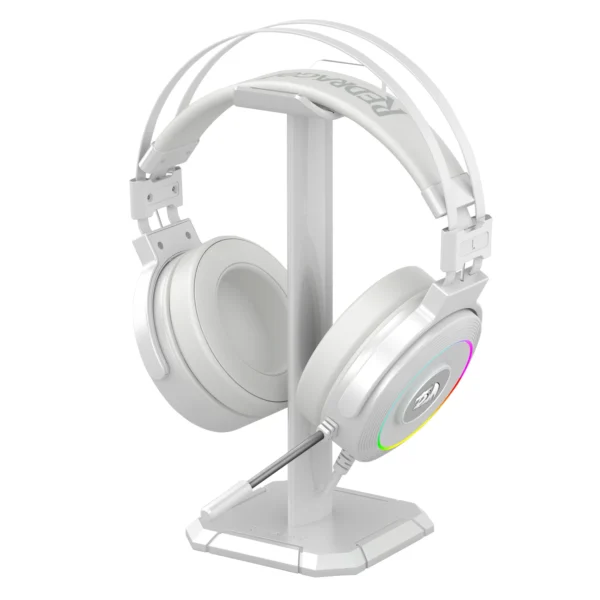 Redragon Lamia 2 White Virtual 7.1 Surround Sound RGB Gaming Headset with Stand - Redragon LAMIA 2 W/STAND RD H320W-RGB