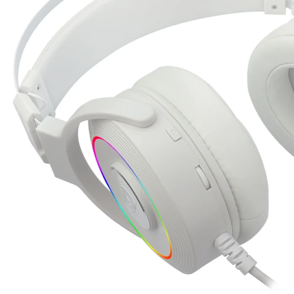 Redragon Lamia 2 White Virtual 7.1 Surround Sound RGB Gaming Headset with Stand - Redragon LAMIA 2 W/STAND RD H320W-RGB