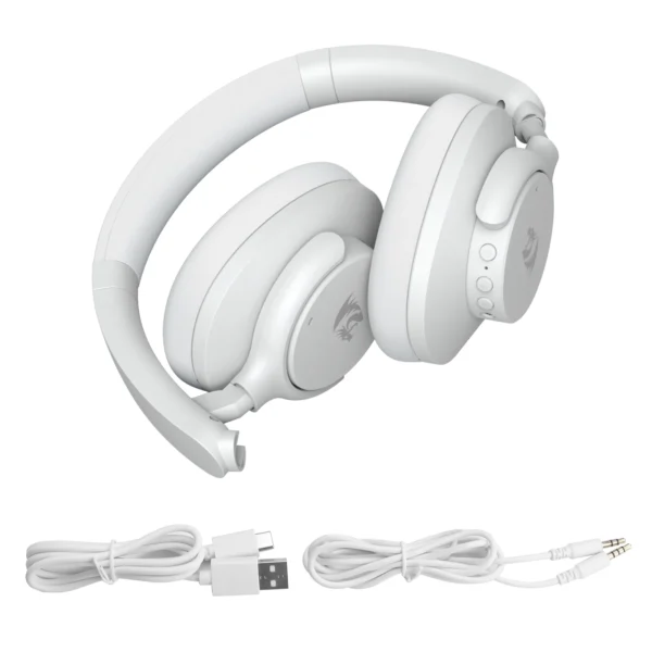 Redragon Vibecore 600X Grey Bluetooth ANC Headphone 40mm Drivers - Redragon VIBECORE 600X RD H610G