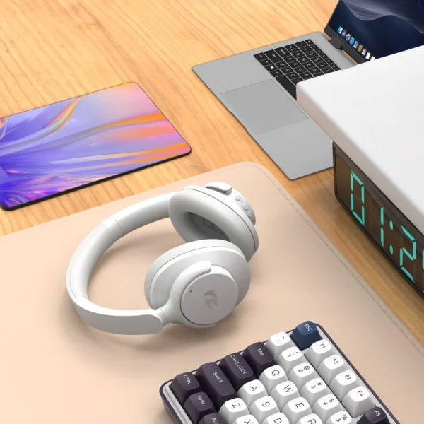 Redragon Vibecore 600X Grey Bluetooth ANC Headphone 40mm Drivers - Redragon VIBECORE 600X RD H610G