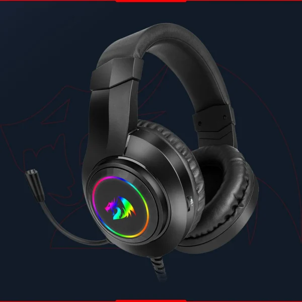 Redragon Hylas Black RGB Wired Gaming Headset 50mm Drivers Noise Reduction Mic - Redragon HYLAS RD H260RGB