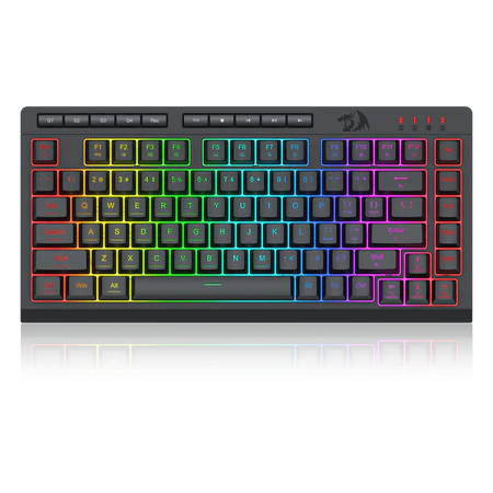 Redragon Crescent White-Green Wired Gaming Keyboard 75% Compact Quiet Switch RGB - Redragon CRESCENT RD K524-RGB