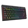 Redragon Crescent White-Green Wired Gaming Keyboard 75% Compact Quiet Switch RGB - Redragon CRESCENT RD K524-RGB