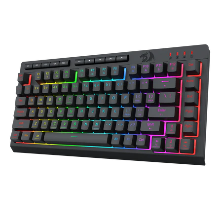 Redragon Crescent White-Green Wired Gaming Keyboard 75% Compact Quiet Switch RGB - Redragon CRESCENT RD K524-RGB