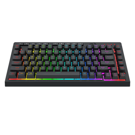 Redragon Crescent White-Green Wired Gaming Keyboard 75% Compact Quiet Switch RGB - Redragon CRESCENT RD K524-RGB