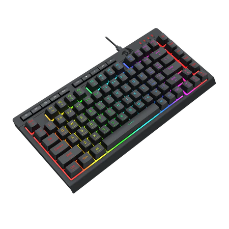 Redragon Crescent White-Green Wired Gaming Keyboard 75% Compact Quiet Switch RGB - Redragon CRESCENT RD K524-RGB