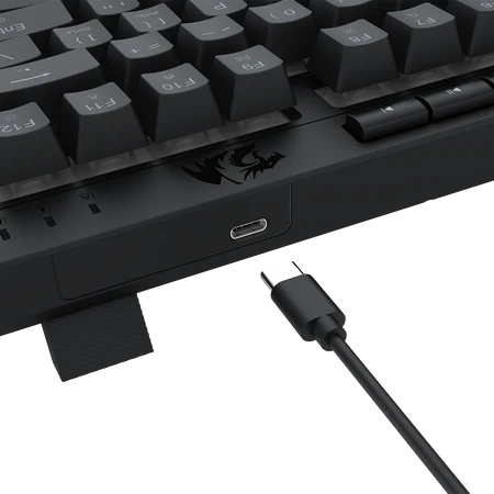Redragon Crescent White-Green Wired Gaming Keyboard 75% Compact Quiet Switch RGB - Redragon CRESCENT RD K524-RGB