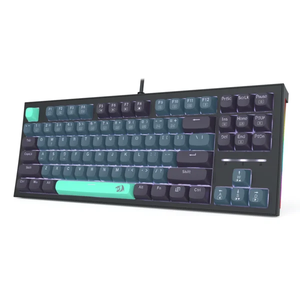 Redragon Bes TKL Mechanical Gaming Keyboard Silver Switch White Backlit 87 Key - Redragon BES RD K611-BGB