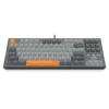 Redragon Bes TKL Mechanical Gaming Keyboard Silver Switch Grey/Orange White LED RGB Edge - Redragon BES RD K611-GGO