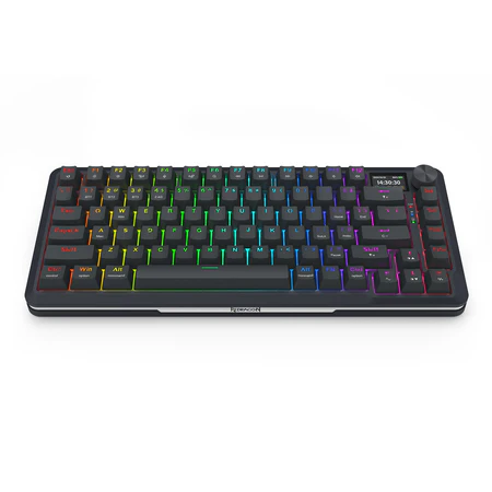 Redragon Flekact Pro 75% Gasket Mounted Tri-Mode Wireless Mechanical Keyboard LCD Screen RGB - Redragon FLEKACT PRO RD K708-RGB-PRO