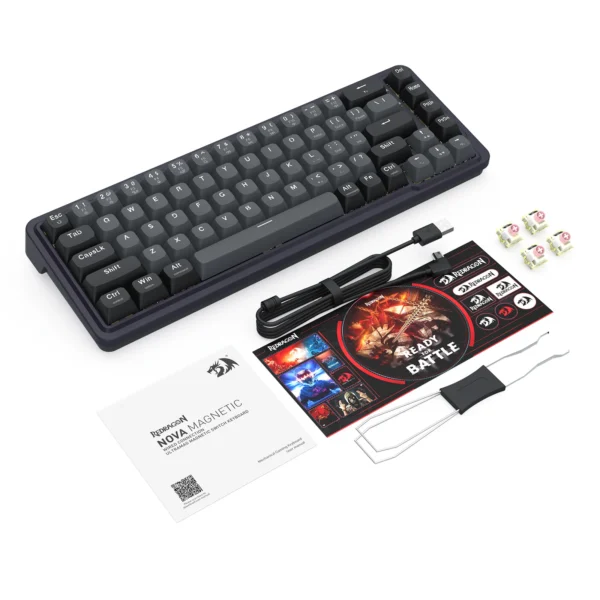 K709GB-RGB-M7446.10_1600x Redragon Nova Magnetic 65% Wired Gaming Keyboard Rapid Trigger 8000Hz Polling RGB - Redragon NOVA MAGNETIC RD K709GB-RGB-M