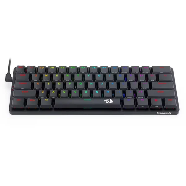 Redragon Elise Pro 60% Low Profile Tri-Mode Wireless Mechanical Keyboard Blue Switch RGB - Redragon ELISE PRO RD K615P-KBS