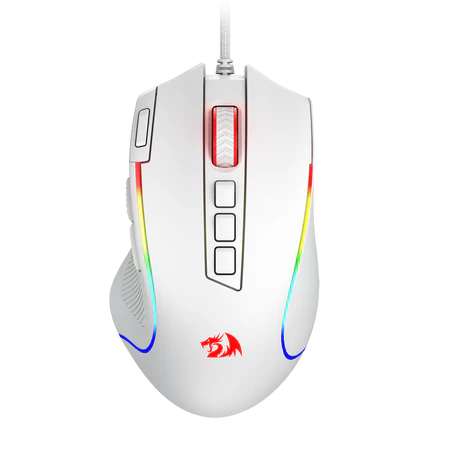Redragon Predator White Wired Gaming Mouse 8000 DPI RGB 11 Buttons - Redragon PREDATOR WHITE RD M612W-RGB