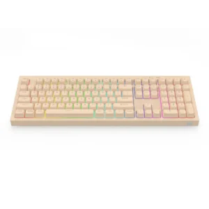 Redragon Crux Milk Tea Wired Gaming Keyboard Membrane 108 Key RGB - Redragon CRUX RD K518-RGB