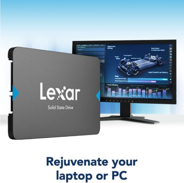 NS100_SSD_Photo7 Lexar NQ100 480GB 2.5 SATA III SSD 6Gb/s Up to 550MB/s Read - LNQ100X480G-RNNNG