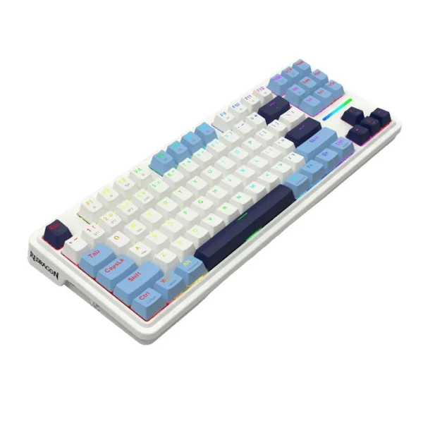 Redragon Antonium Pro TKL Gasket Mounted Tri-Mode Wireless Mechanical Keyboard Blue/White RGB - Redragon ANTONIUM PRO RD K728WBB-RGB-PRO