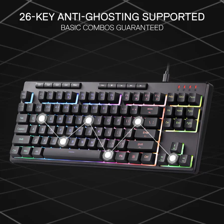Redragon Shiva TKL Gaming Keyboard 87 Key Tri-Mode Wireless RGB Macro Keys - Redragon SHIVA RD K516-RGB