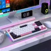 Redragon Otiim TKL Gasket Mounted Mechanical Keyboard Silver Switch 87 Key RGB - Redragon OTIIM RD K729WBP-RGB
