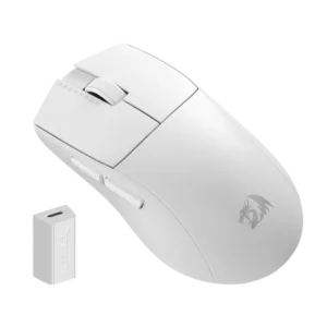 Redragon King 4K Pro White E-Sport Gaming Mouse 4000Hz 26000 DPI Tri-Mode - Redragon KING 4K PRO WHITE RD M916W-PRO-4K