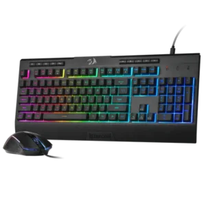 Redragon S151 Wired Membrane Gaming Keyboard and Mouse Combo  Black - 104 Key RGB Keyboard - 10000 DPI Optical Mouse - RD S151