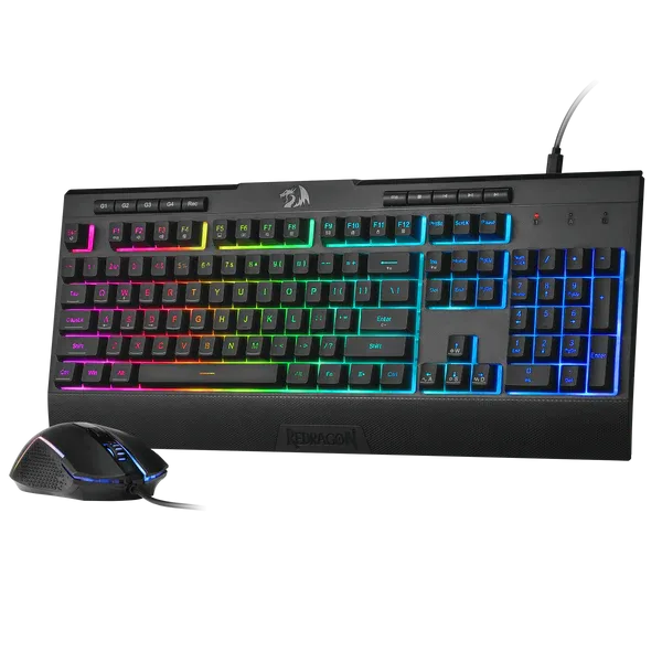 RedragonS151WiredGamingKeyboard_MouseBlackCombo_1 Redragon S151 Wired Membrane Gaming Keyboard and Mouse Combo Black - 104 Key RGB Keyboard - 10000 DPI Optical Mouse - RD S151