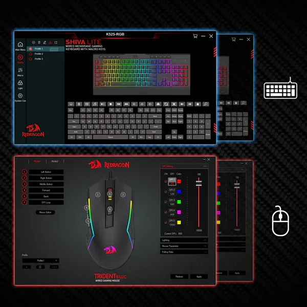RedragonS151WiredGamingKeyboard_MouseBlackCombo_2 Redragon S151 Wired Membrane Gaming Keyboard and Mouse Combo Black - 104 Key RGB Keyboard - 10000 DPI Optical Mouse - RD S151