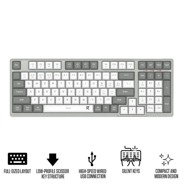 SKU-6950376724564_1600x Redragon Scissor Switch Slim Keyboard 96% Layout Tri-Mode Wireless - Redragon RD BK-7113
