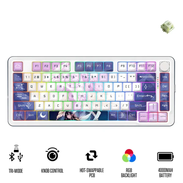 SKU-6950376724960_1600x Redragon Cyrus Pro 75% Character Edition Tri-Mode Wireless Mechanical Keyboard Gasket Mount RGB - Redragon CYRUS PRO RD K681ACG-RGB-PRO
