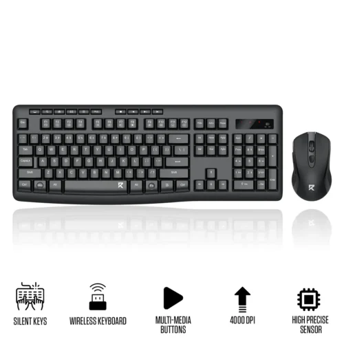 Redragon BS-7367-A Wireless Keyboard and Mouse Combo Ergonomic Palm Rest 4000 DPI - Redragon RD BS-7367-A